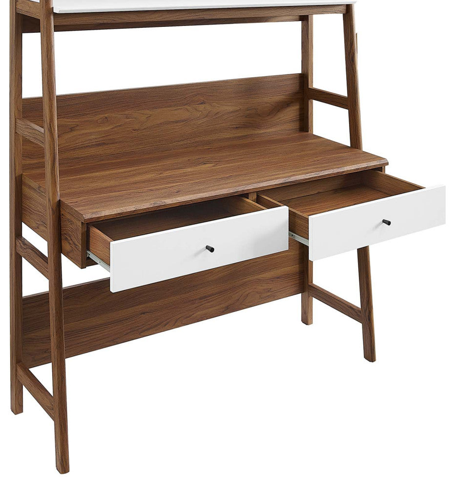 Bixby Office Desk, Walnut White