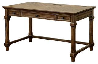 Traditional Wood Writing Desk Office Desk Storage Table Brown