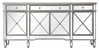 Cosmo 72" Mirrored Credenza, Silver