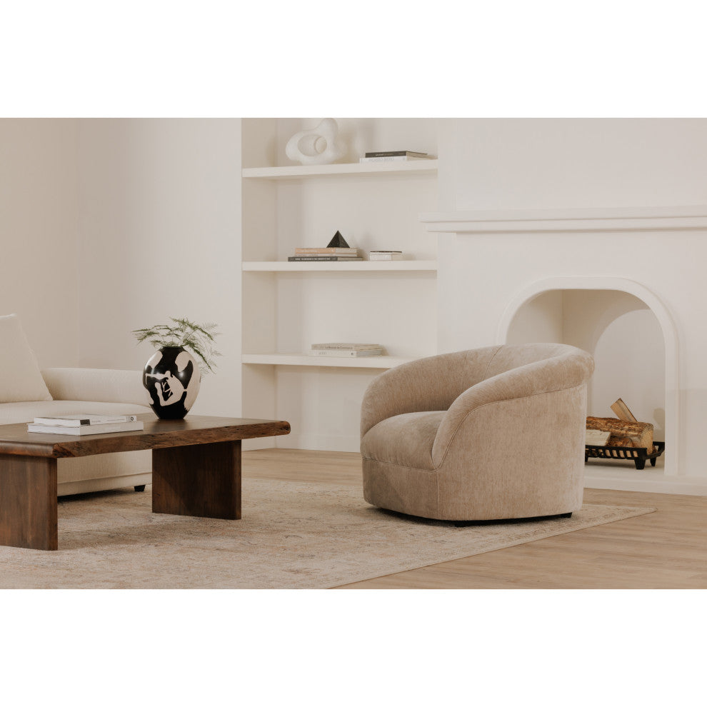 Thora White Upholstery Lounge Chair