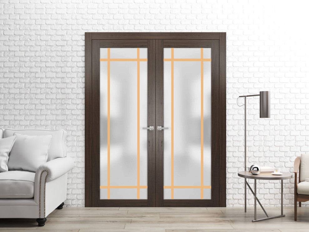 Slab Barn Door Panel 18 x 96 | Planum 2113 Chocolate Ash  | Sturdy Finished