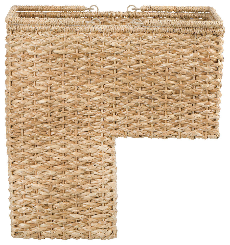 Woven/Bangkuan Stair Basket With Handles, Natural