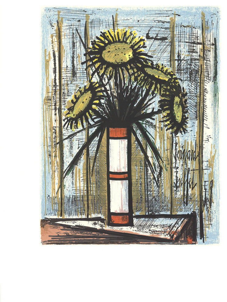 Bernard Buffet, Sunflowers, 1975