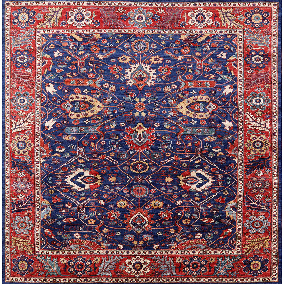 Ahgly Company Indoor Square Mid-Century Modern Area Rugs, 4' Square