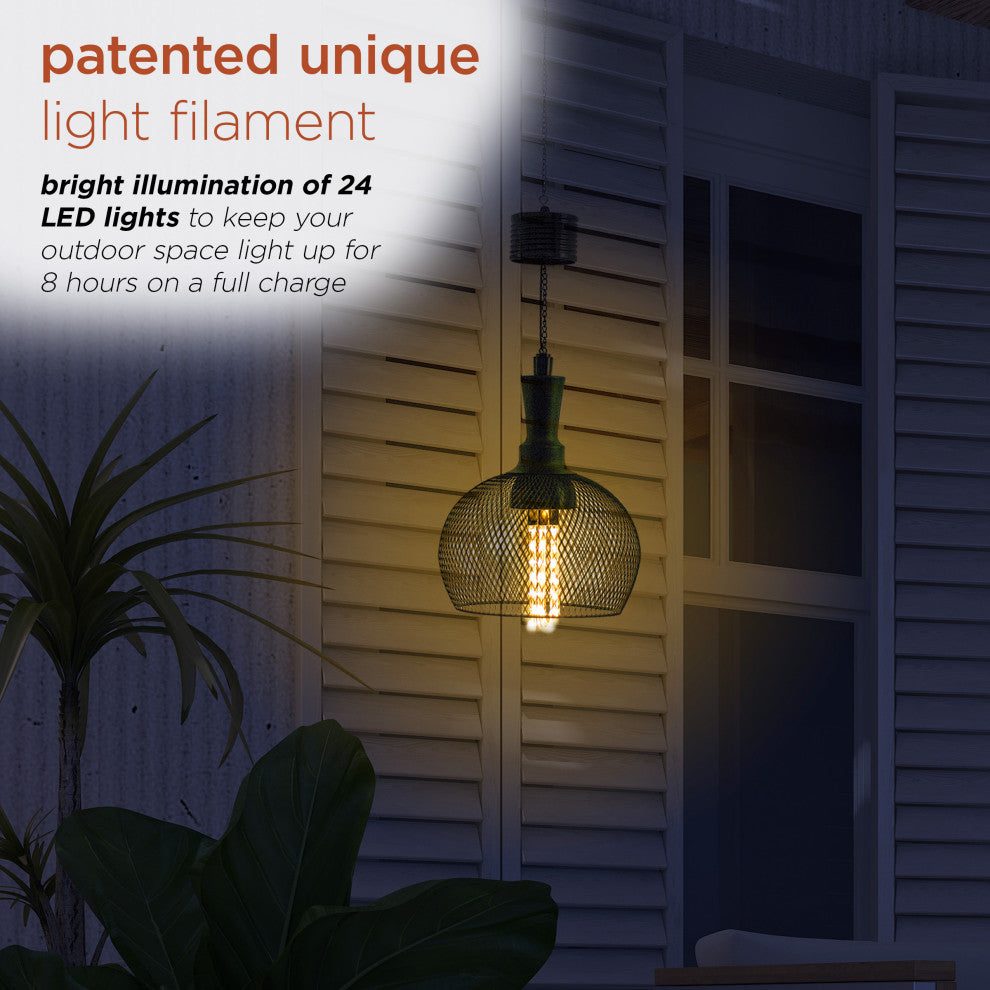 Alpine Solar Hanger with White LED Light, 10"