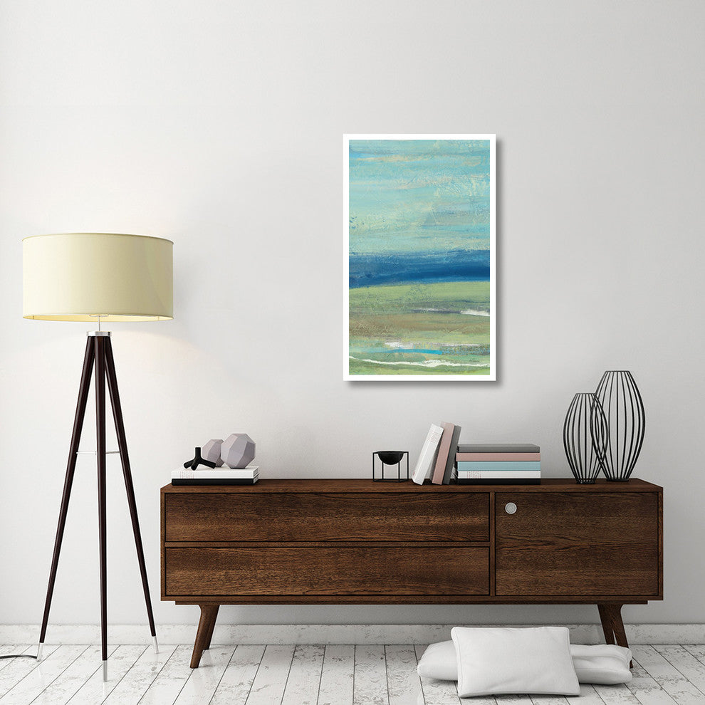 "Azure Wave Panel II" Digital Paper Print by Albena Hristova, 26"x42"
