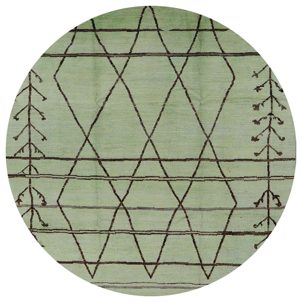 Ahgly Company Indoor Round Mid-Century Modern Area Rugs, 7' Round