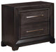 Bradley Transitional Nightstand, Dark Gray Finish