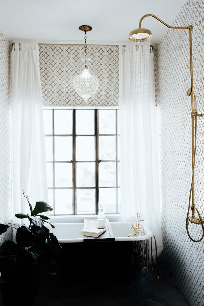 Kingston Brass Rain Drop Shower System, Polished Brass