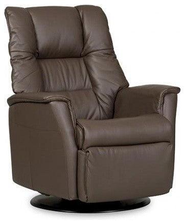IMG Verona Power Swivel Glider Relaxer Recliner Large Savauge Truffle Leather