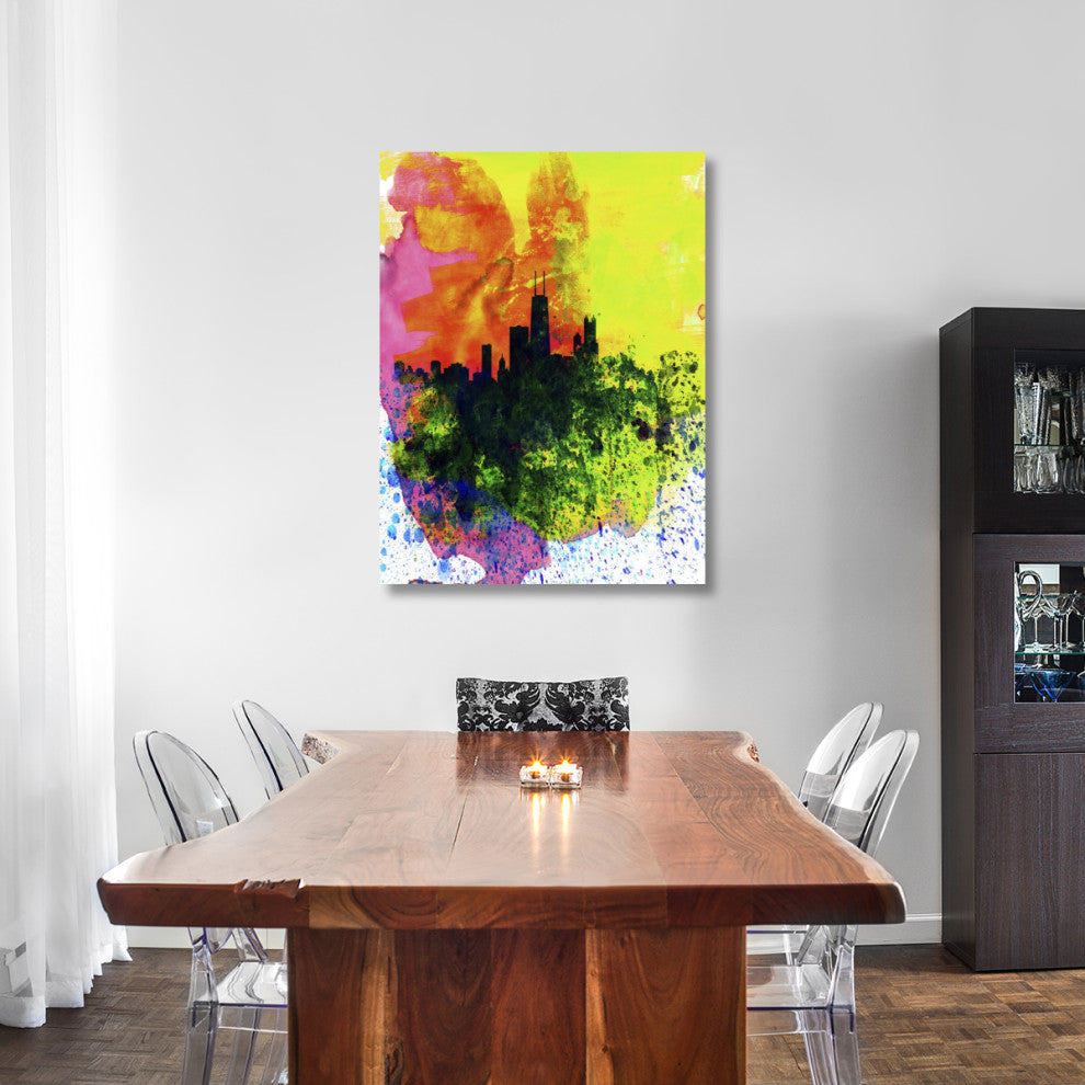"Chicago Watercolor Skyline" Fine Art Print