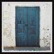 "Blue Wooden Door" Framed Painting Print, 12x12