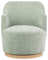 Clarita Swivel Accent Chair, Mint, Chenille Fabric