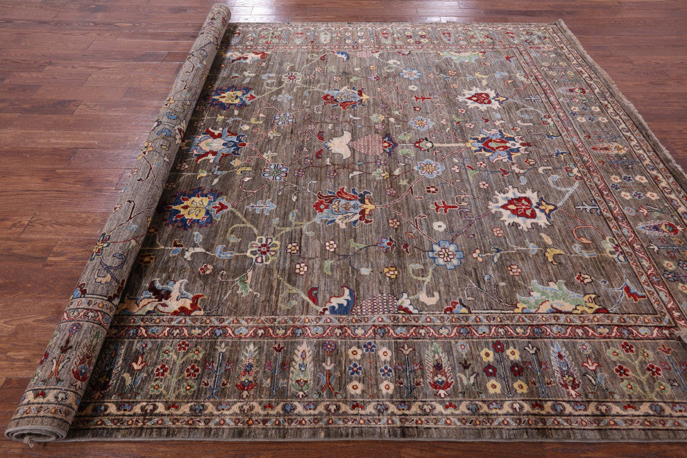 8' 0" X 10' 0" Persian Tabriz Handmade Wool Rug Q7294