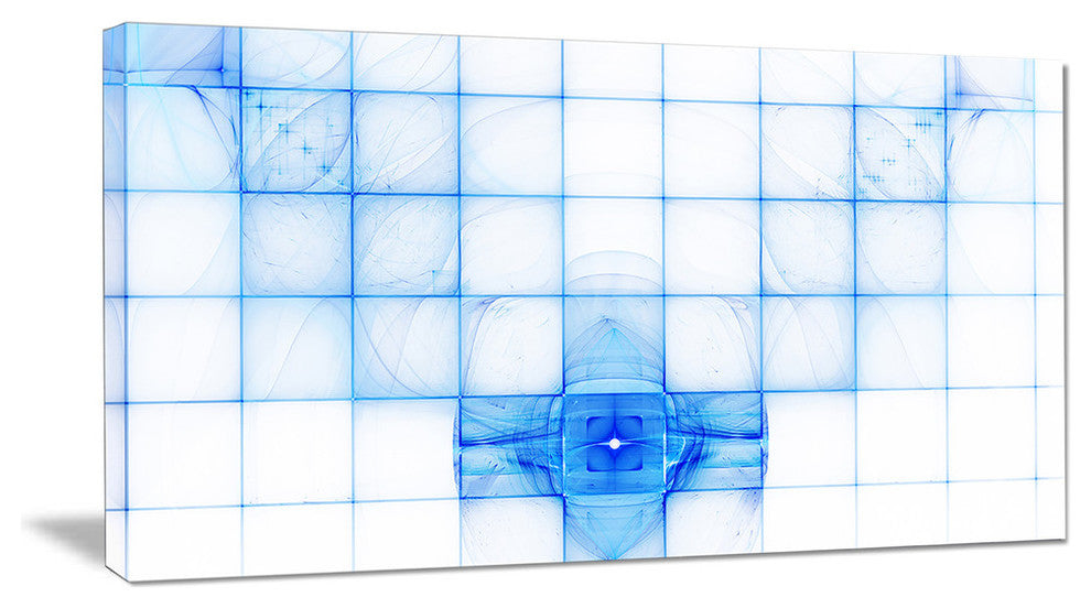 Bat Outline on Radar Screen, Oversized Abstract Canvas Art Print, 60x28