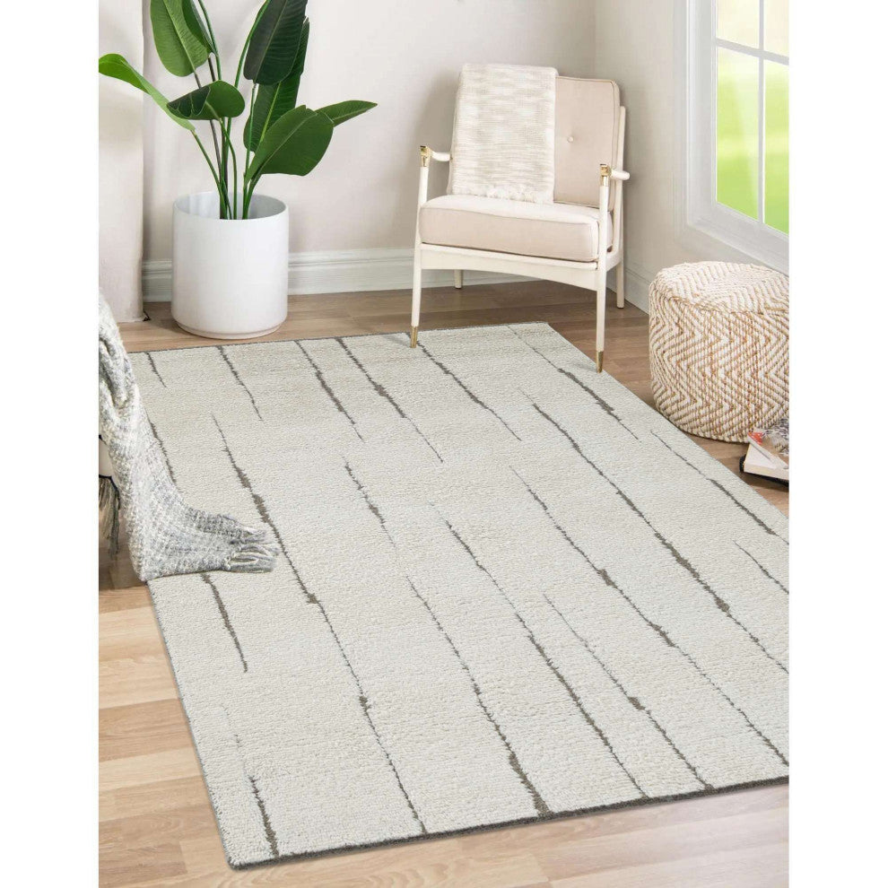 Sun Lines Area Rug, Brown, 2'x3'