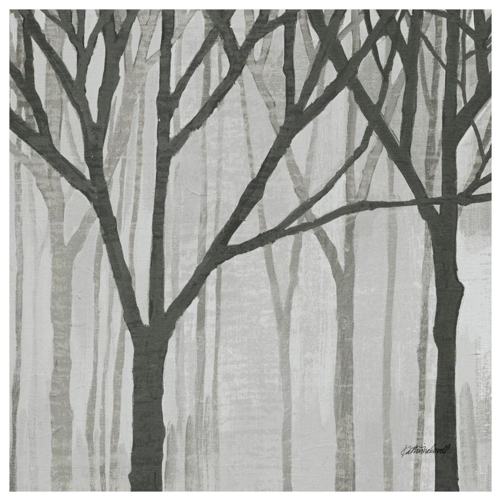 "Spring Trees Greystone III" Digital Paper Print by Kathrine Lovell, 38"x38"