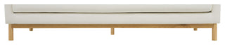 Langham Linen Textured Fabric Upholstered Loveseat, Cream