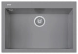 One Series 30" Drop-In Single-Bowl Granite Sink, Titanium