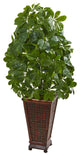 Nearly Natural Schefflera Artificial Plant In Decorative Planter Real Touch