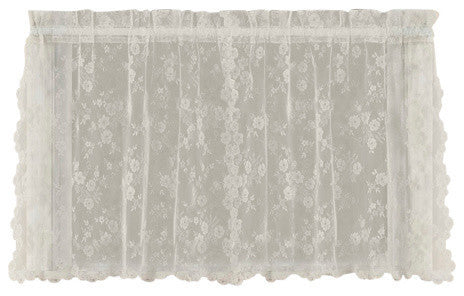 Saturday Knight Petite Fleur 56X36 Tier Pair in Ivory