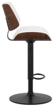 Novak Adjustable Swivel Bar Stool, White