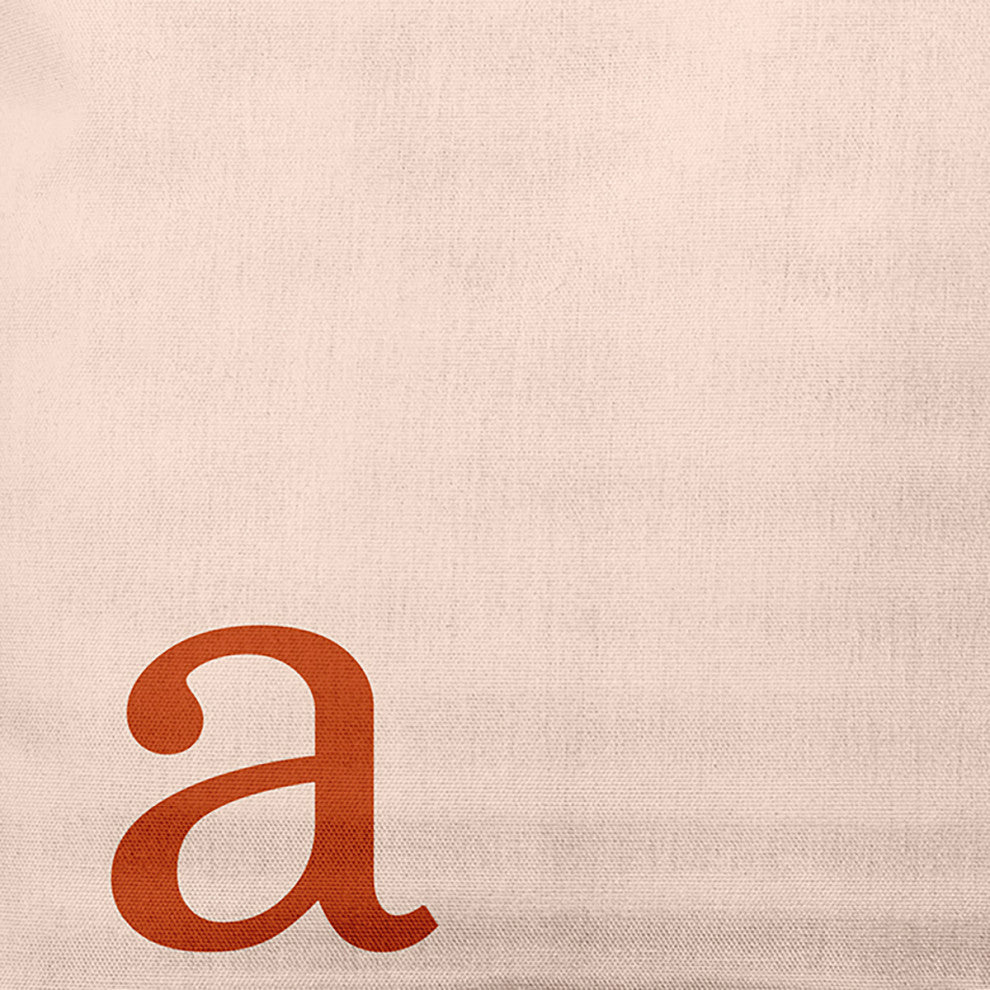 26"x26" Modern Monogram Decorative Throw Pillow, Sienna