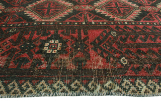 Vintage Distressed Kamelya Charcoal/Rust Rug, 3'7x6'2