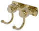 Mercury 2 Position Multi Hook with Smooth Accent, Unlacquered Brass