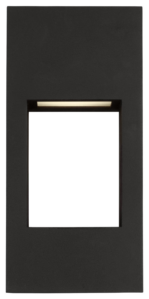 Testa Small LED Outdoor Wall Lantern, Black
