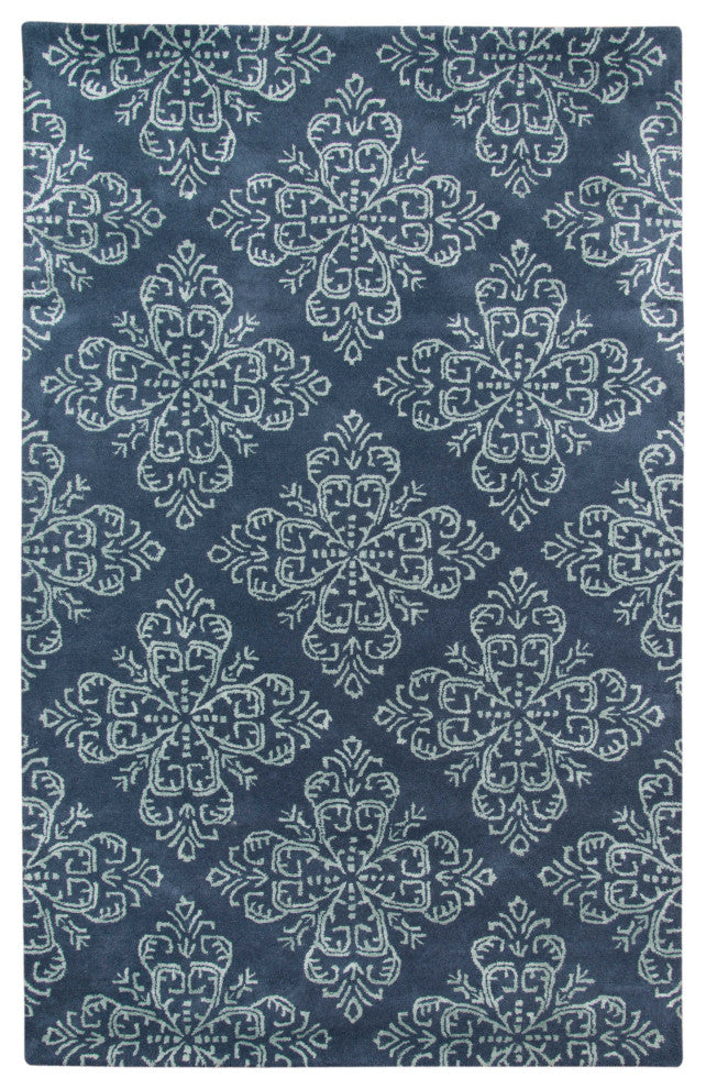 8" X11" X 0.5" Gray Wool Area Rug