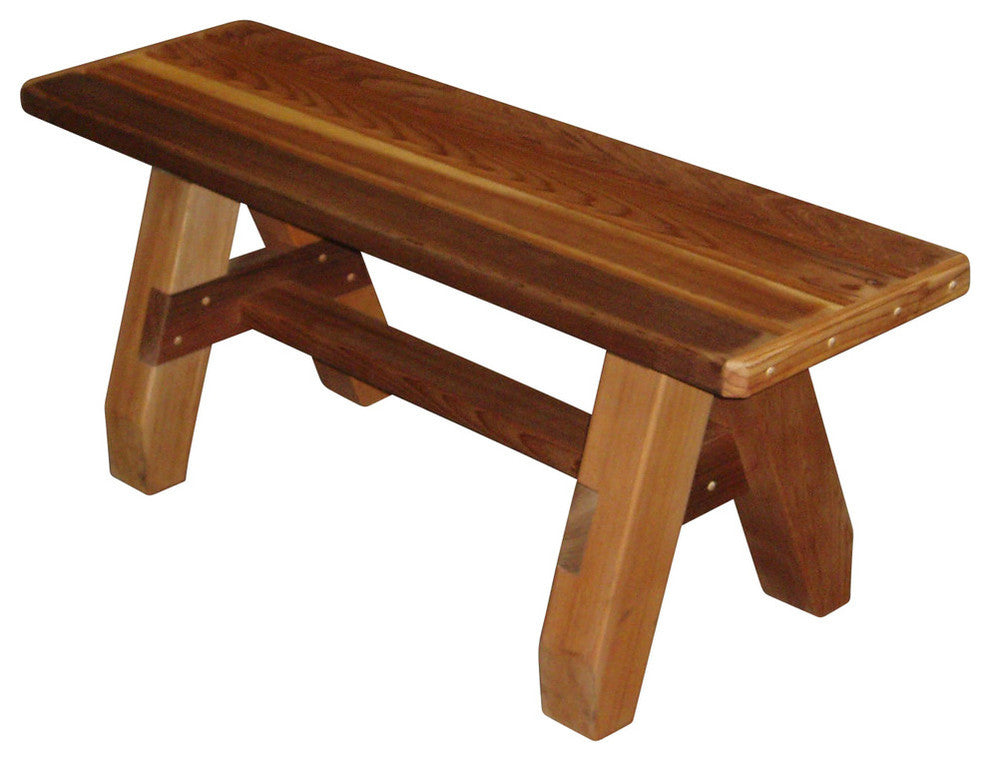Sports Bench, Cedar Tone, Unstained, 4'