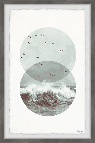 "Shaded Waves" Framed Painting Print, 16"x24"