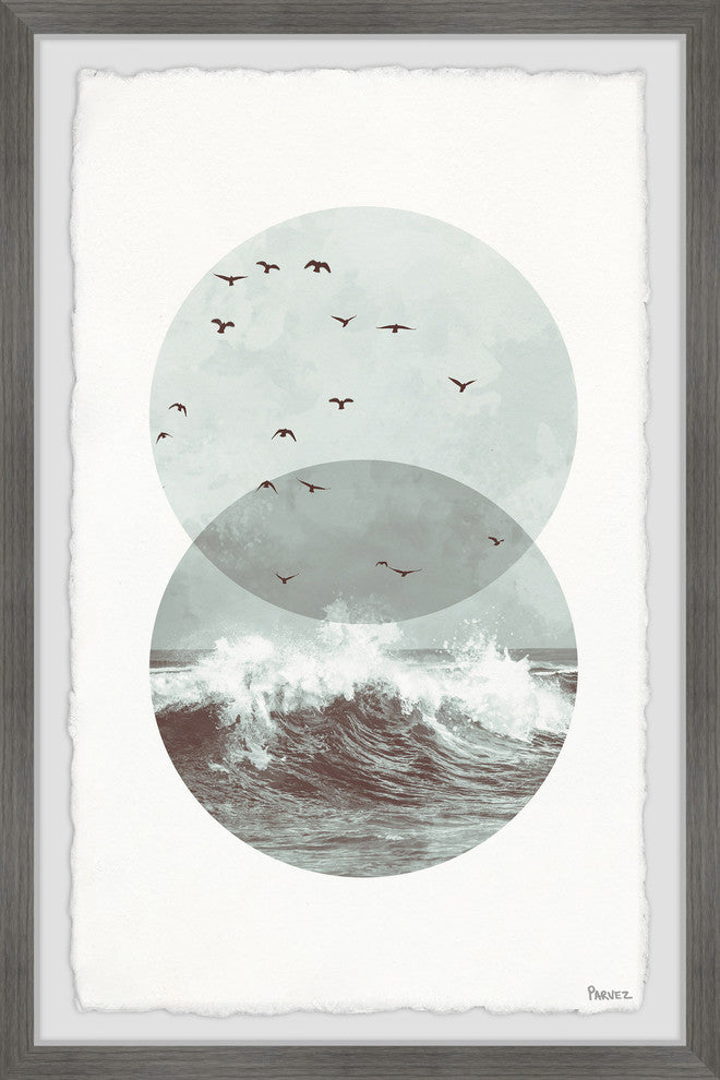 "Shaded Waves" Framed Painting Print, 16"x24"