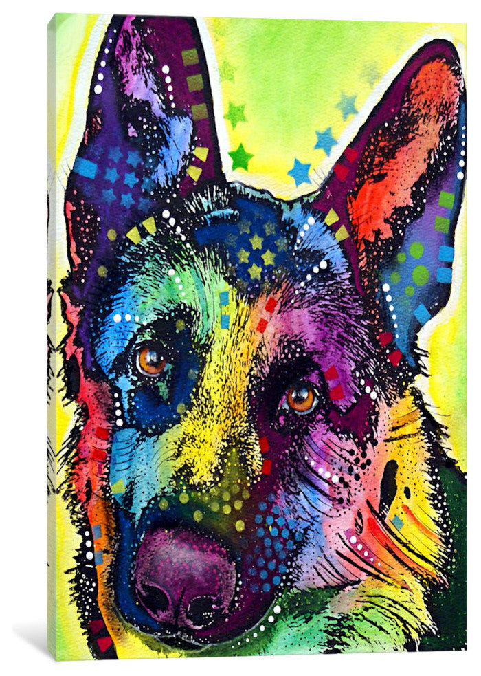 "German Shepherd" Wrapped Canvas Art Print, 18x12x1.5