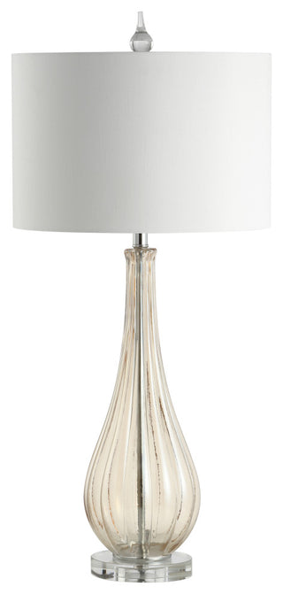 Dew Drop 32.75" Glass, Crystal LED Table Lamp, Champagne