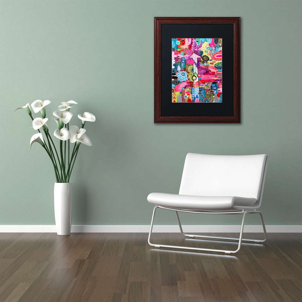 Hello Angel ''Up'' Art, Wood Frame, Black Mat, 14x11