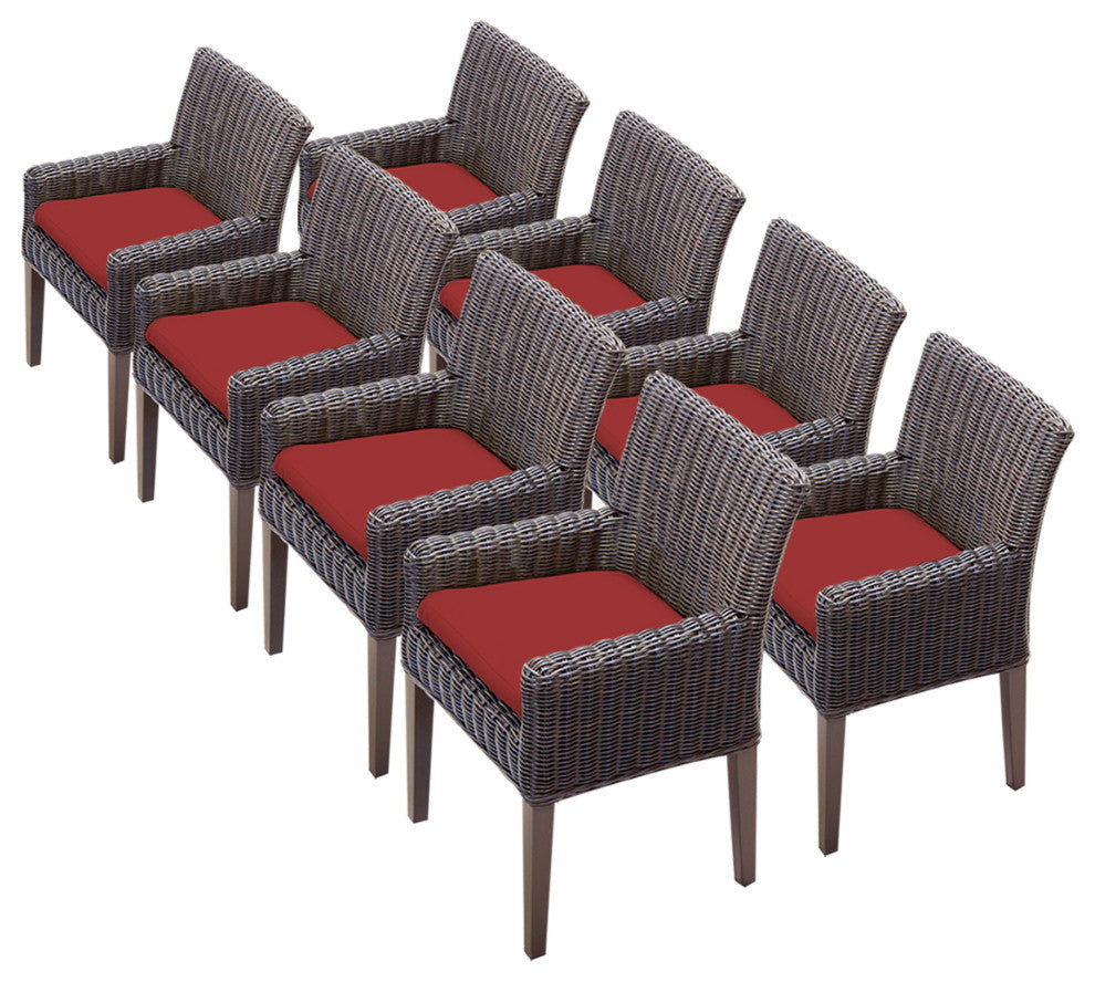 8 Venice Dining Chairs With Arms