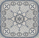 Geometric Mosaic Pattern, Tala, 78"x78"