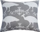 Peacock Crown Accent Pillow, Storm