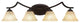 Zilo 4 Light Bath Bar, Dark Granite Finish, 7" Italian Marble Glass