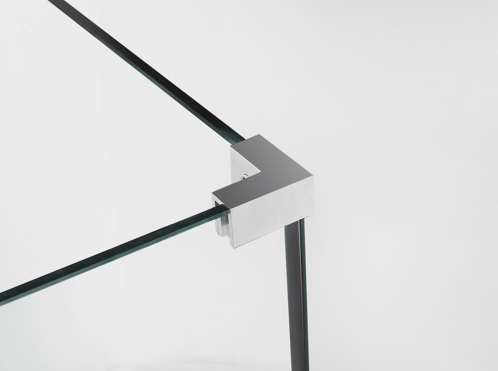 Bromley 38.25"-39.25"x30.375"x72" Frameless Corner Hinged Shower Enclosure