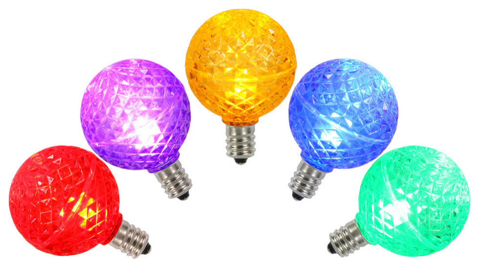 Vickerman Xled5G40 Multi-Colored Faceted G40 Led Replacement Bulb