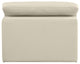 Comfy Beige Linen Textured Fabric Modular Chair, Cream, Vegan Leather, Armless Chair