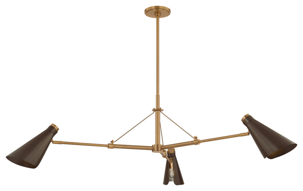 Troy Lighting Andersen Chandelier Patina Brass/Bronze, 49.5"Lx49.5"Wx18.5"H