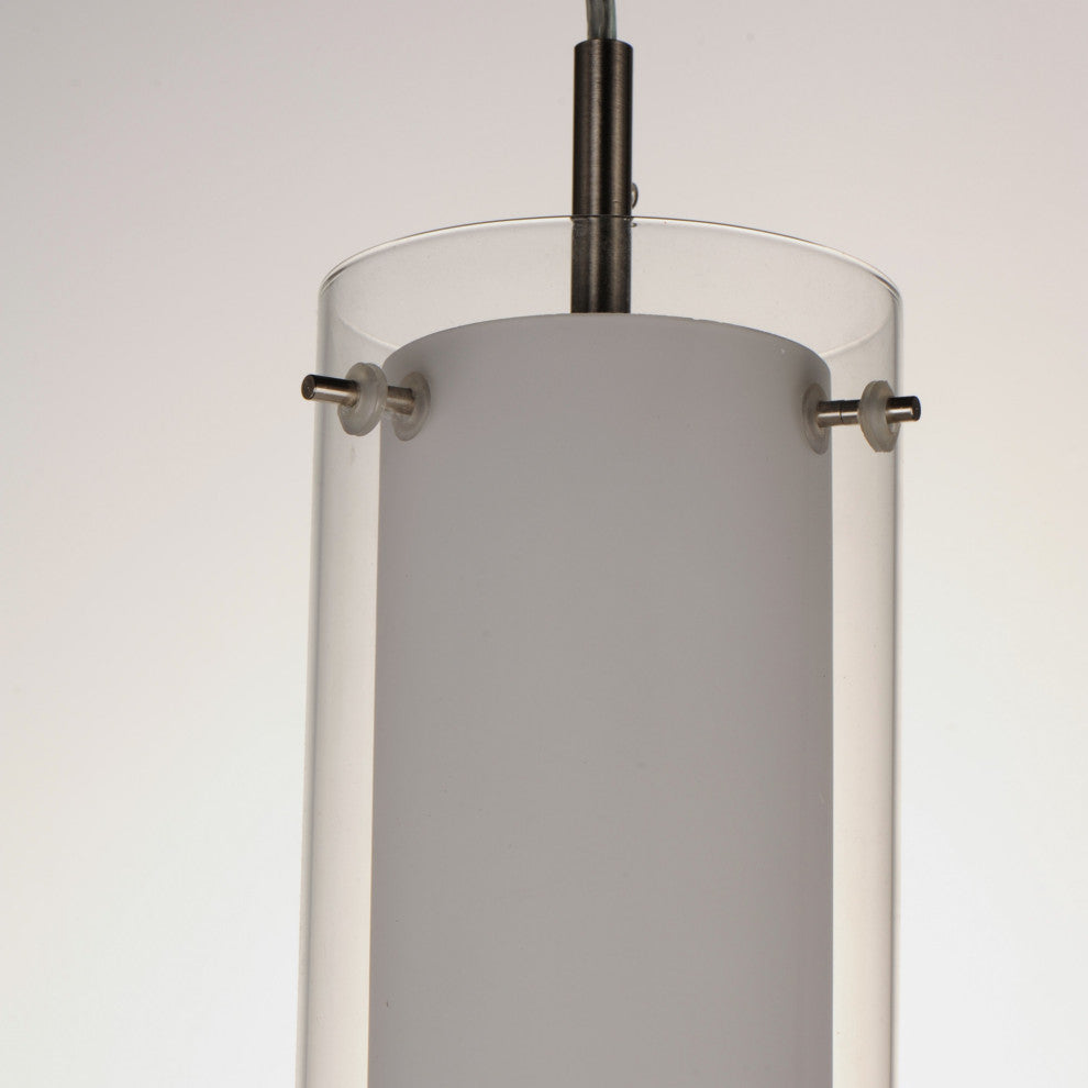 Maxim 12289CLSW Duo 5"W LED Mini Pendant - Satin Nickel