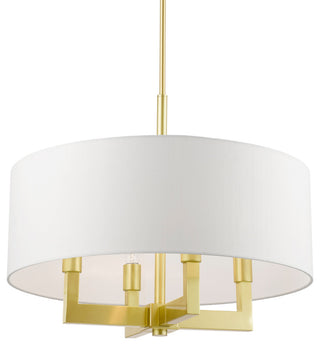 Cresthaven 4 Light Satin Brass Pendant Chandelier