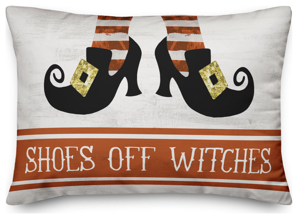 Shoes Off Witches 14x20 Spun Poly Pillow