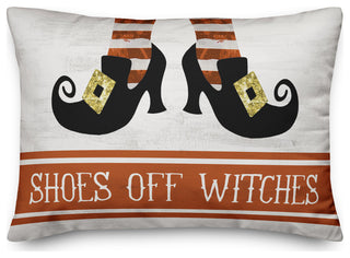 Shoes Off Witches 14x20 Spun Poly Pillow