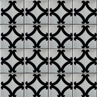 4.2x4.2 9 pcs Black Diamond Talavera Mexican Tile